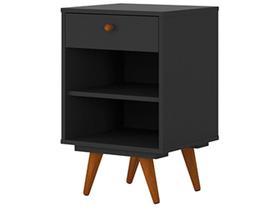 Mesa de Cabeceira Retrô Plus 1 GV Preta