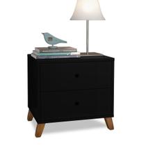 Mesa de cabeceira retro preto chipre