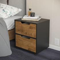 Mesa De Cabeceira Retro Prime 2 Gavetas Pés Anti Umidade