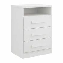 Mesa de Cabeceira Roma Branco Lanza Móveis Mesa de Cabeceira Roma Branco Lanza Móveis