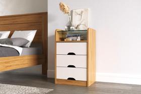 Mesa de cabeceira roma camarú pérola - village móveis