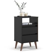 Mesa de Cabeceira Roma Quarto com 2 Gavetas