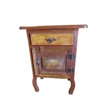 Mesa de Cabeceira Rústico Arkansas em Madeira de Demolição - Cód 2426 Mesa de Cabeceira Rústico Arkansas em Madeira de Demolição - Cód 2426