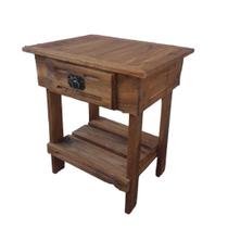 Mesa de Cabeceira rústico com gaveta madeira pinus