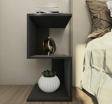 Mesa de cabeceira "S" 30x30x65cm Preto Mesa de cabeceira "S" 30x30x65cm Preto