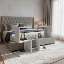 Mesa de Cabeceira S E Z MDF BRANCO Nicho Quarto Sala Escritório