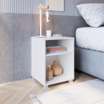 Mesa de Cabeceira Siena com Prateleira e Nicho 38,5cm Linha Mesas de Cabeceira CB210 Completa Móveis