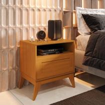 Mesa de Cabeceira Siena tampo e pés em MDF com 1 Gaveta Mesa de Cabeceira Siena tampo e pés em MDF com 1 Gaveta