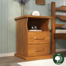 Mesa de cabeceira Slim madeira maciça Marrom Mogno Mel
