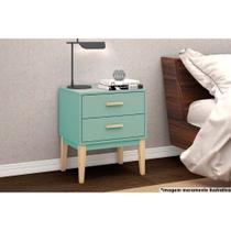 Mesa de Cabeceira Solteiro LE 6007 c/ 2 Gavetas Oliva - Movelbento