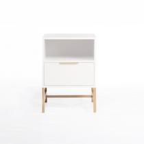 Mesa de Cabeceira Square 1 Gaveta 1 Nicho 60 cm x 43 cm x 40 cm