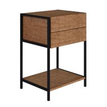 Mesa de Cabeceira Steel Quadra 2 GV Indústrial Vermont e Preta