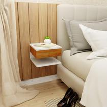 Mesa de Cabeceira Suspensa 1 Gaveta Superior Branco