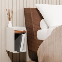 Mesa de Cabeceira Suspensa Branca em Aço Linha Home Padrão Morphi Design 20cm