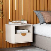 Mesa De Cabeceira Suspensa Buriti 1G Nicho Off White JB 31999