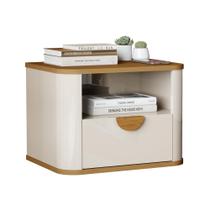 Mesa de Cabeceira Suspensa Buriti com 1 Gaveta e Nicho