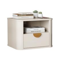 Mesa de Cabeceira Suspensa Buriti com 1 Gaveta e Nicho