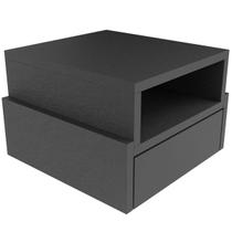 Mesa de Cabeceira Suspensa com Nicho e Gaveta em Mdf Resistente 15mm