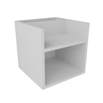 Mesa de cabeceira suspensa em mdf com suporte superior e nicho 30x30cm