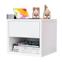 Mesa De Cabeceira Suspensa Mudo Box Quarto Cama Lalá Branco Mesa De Cabeceira Suspensa Mudo Box Quarto Cama Lalá Branco