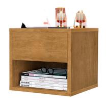 Mesa De Cabeceira Suspensa Mudo Box Quarto Cama Lalá Nature Mesa De Cabeceira Suspensa Mudo Box Quarto Cama Lalá Nature