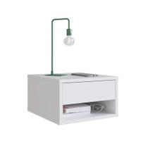 Mesa de Cabeceira Suspensa Slim 1 GV Branca Mesa de Cabeceira Suspensa Slim 1 GV Branca