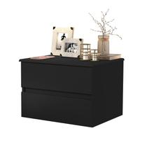 Mesa De Cabeceira Suspensa Tóquio 2 Gavetas Criado Flutuante Para Quarto LET Decor
