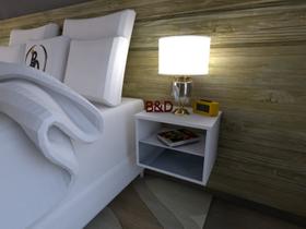 Mesa de Cabeceira Suspenso Com Frente Espelho 1 Unid Mdf 15mm Branco Mesa de Cabeceira Suspenso Com Frente Espelho 1 Unid Mdf 15mm Branco