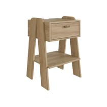 Mesa de Cabeceira Terni c/ Tomada Aveiro OAK Completa Móveis Mesa de Cabeceira Terni c/ Tomada Aveiro OAK Completa Móveis