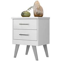 Mesa de Cabeceira Thor 2 Gavetas Rud Rack Cor Branco Mesa de Cabeceira Thor 2 Gavetas Rud Rack Cor Branco