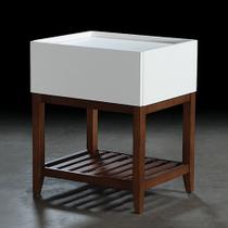 Mesa de Cabeceira Tijuca com 1 Gaveta Telescópica 40x40