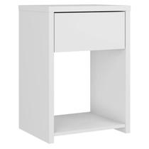 Mesa de Cabeceira Triunfo 1 Gaveta Branco Absoluto Semi Fosco - Zanzini
