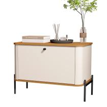 Mesa de Cabeceira Tucupí Off White Nature Preto JB Bechara 32700 Mesa de Cabeceira Tucupí Off White Nature Preto JB Bechara 32700