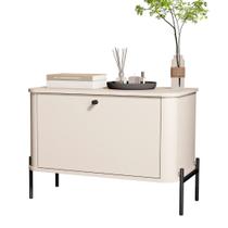Mesa de Cabeceira Tucupí Off White Preto JB Bechara 32703