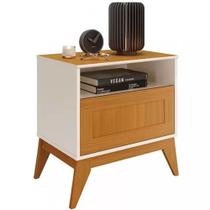 Mesa de Cabeceira Urban 1 Gaveta EDN Cor Off White Cedro