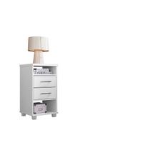 Mesa de Cabeceira Valente 02 Gavetas Branco