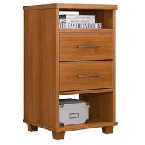 Mesa de Cabeceira Valente com 2 Gavetas Rud Rack Cor Cedro