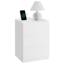 Mesa de cabeceira VASAGLE com estação de carregamento 2 tomadas AC 2 USB Mesa de cabeceira VASAGLE com estação de carregamento 2 tomadas AC 2 USB