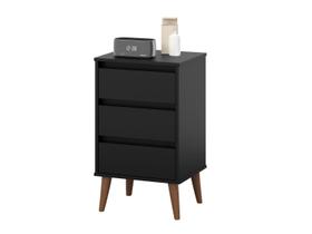 Mesa De Cabeceira Wood Preta Mesa De Cabeceira Wood Preta