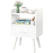 Mesa de cabeceira Yoobure Modern com gaveta e prateleira de armazenamento aberta Mesa de cabeceira Yoobure Modern com gaveta e prateleira de armazenamento aberta