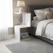 Mesa De Cabeceira Z Branco Nicho Quarto Decoração Sala Fosco Mesa De Cabeceira Z Branco Nicho Quarto Decoração Sala Fosco