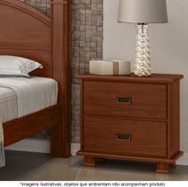 Mesa de Cabeira em Madeira Maciça 2 Gaveta Itália Avelã - Straub Web