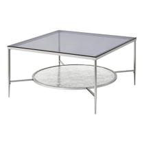 Mesa de café Acme Adelrik Glass Top Chrome Frame