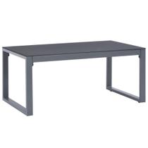Mesa de café vidaXL em alumínio e vidro de estilo escandinavo