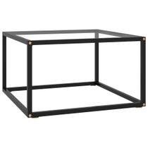 Mesa de café vidaXL Modern Black Temperado em Aço 60x60x35cm Mesa de café vidaXL Modern Black Temperado em Aço 60x60x35cm