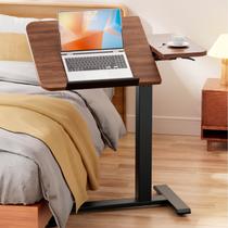 Mesa de Cama GTRACING em Nogueira com Rodízios e Elevação Pneumática