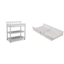 Mesa de Cambio Delta Children com Tampo Plano, Rodas e Trocador - Certificação Greenguard Gold & Trocador de Espuma Contornada com Capa Impermeável Mesa de Cambio Delta Children com Tampo Plano, Rodas e Trocador - Certificação Greenguard Gold & Trocador de Espuma Contornada com Capa Impermeável
