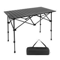 Mesa de camping dobrável Byliable em alumínio ajustável 94 x 56 cm Mesa de camping dobrável Byliable em alumínio ajustável 94 x 56 cm