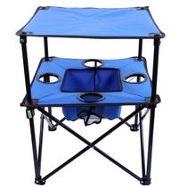 Mesa de camping dobrável NiuXTool de 2 níveis com porta-copos Mesa de camping dobrável NiuXTool de 2 níveis com porta-copos