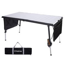 Mesa de Camping KingCamp 140x70 cm Altura Ajustável 120 kg Mesa de Camping KingCamp 140x70 cm Altura Ajustável 120 kg